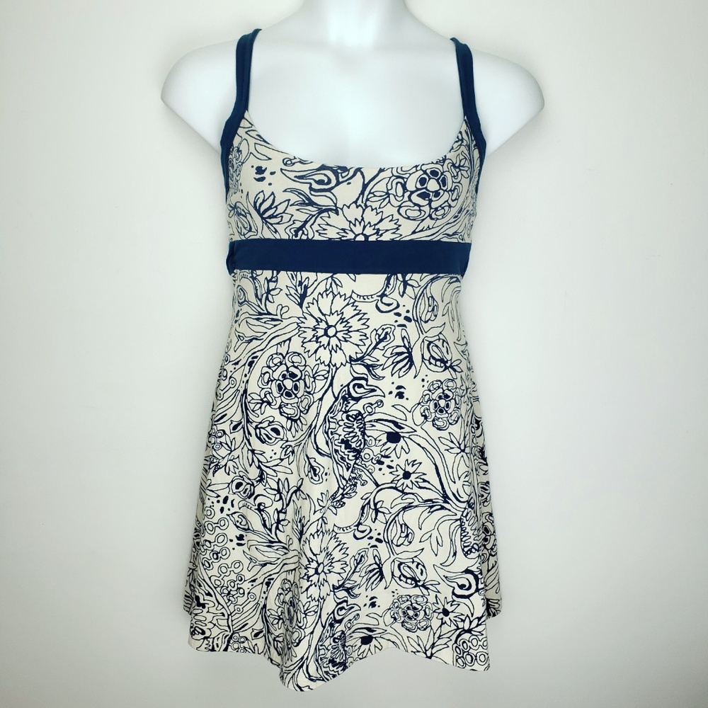 Patagonia Floral cross back shelf bra dress M